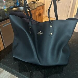 Coach Black Pebbled Leather Tote